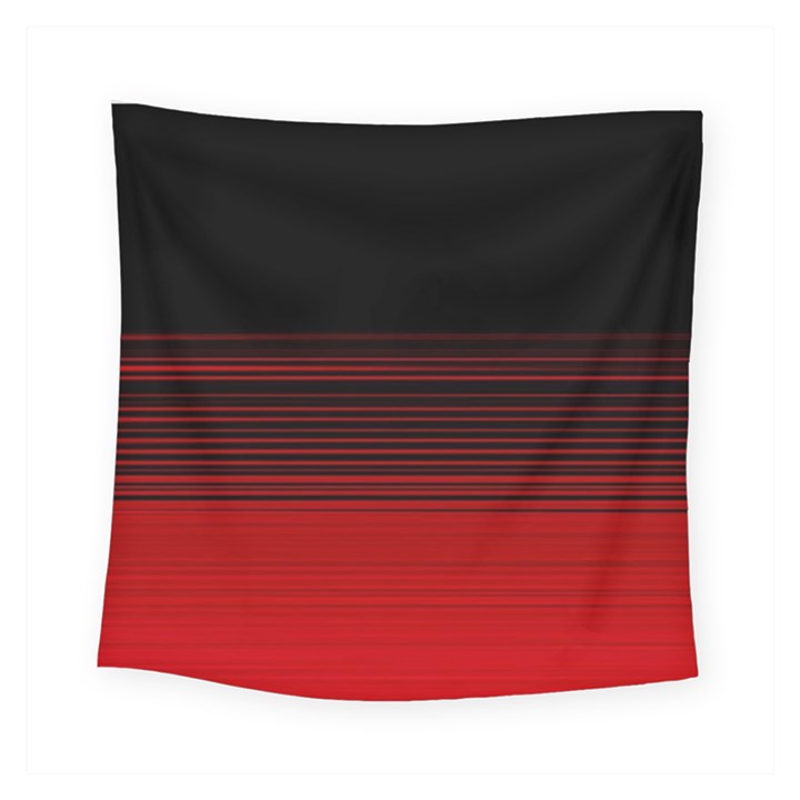 Abstract Of Red Horizontal Lines Square Tapestry (Small)