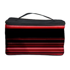 Abstract Of Red Horizontal Lines Cosmetic Storage Case