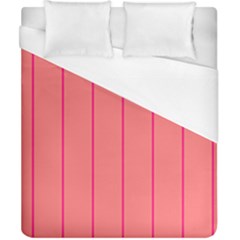 Background Image Vertical Lines And Stripes Seamless Tileable Deep Pink Salmon Duvet Cover (California King Size)