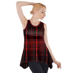 Black And Red Backgrounds Side Drop Tank Tunic by Amaryn4rt