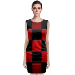 Black And Red Backgrounds Classic Sleeveless Midi Dress by Amaryn4rt