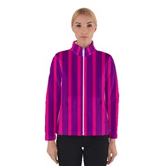 Deep Pink And Black Vertical Lines Winterwear by Amaryn4rt