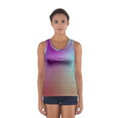 Blue And Pink Colors On A Pattern Women s Sport Tank Top  by Amaryn4rt