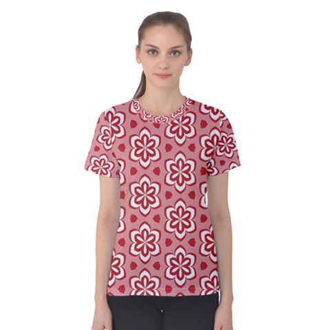 Floral Abstract Pattern Women s Cotton Tee by Amaryn4rt