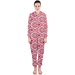 Floral Abstract Pattern Hooded Jumpsuit (ladies) 