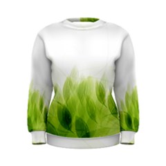 Green Leaves Pattern Women s Sweatshirt