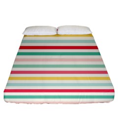 Papel De Envolver Hooray Circus Stripe Red Pink Dot Fitted Sheet (california King Size)