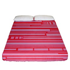 Index Red Pink Fitted Sheet (california King Size)