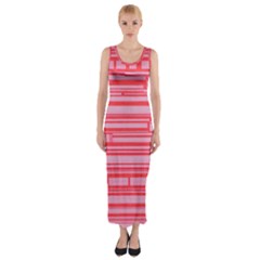 Index Red Pink Fitted Maxi Dress by Amaryn4rt