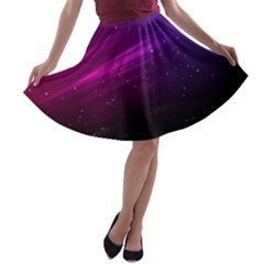 Purple Wallpaper A-line Skater Skirt by Amaryn4rt