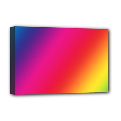 Rainbow Colors Deluxe Canvas 18  X 12  