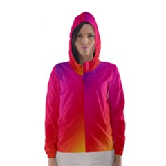 Rainbow Colors Hooded Wind Breaker (women) by Amaryn4rt