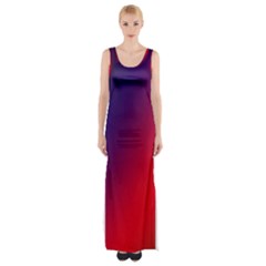 Rainbow Two Background Maxi Thigh Split Dress by Amaryn4rt