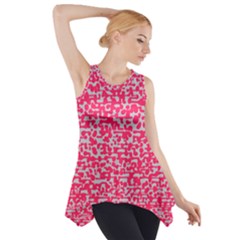 Template Deep Fluorescent Pink Side Drop Tank Tunic by Amaryn4rt