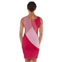 Red Material Design Wrap Front Bodycon Dress View2