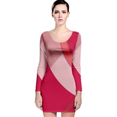 Red Material Design Long Sleeve Velvet Bodycon Dress by Amaryn4rt