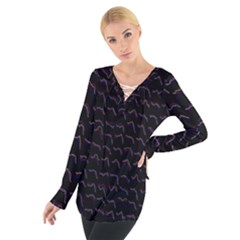 Smooth Color Pattern Women s Tie Up Tee