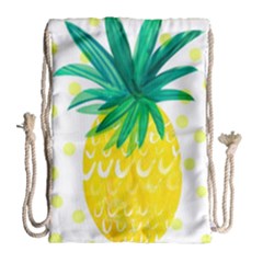 Cute Pineapple Drawstring Bag (large) by Brittlevirginclothing