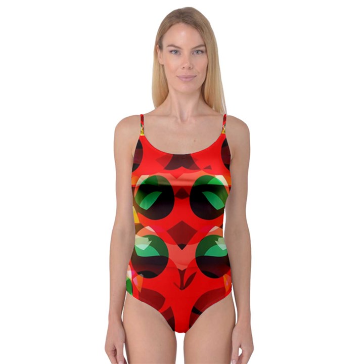 Abstract Digital Design Camisole Leotard 