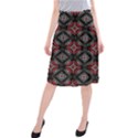 Abstract Black And Red Pattern Midi Beach Skirt View1