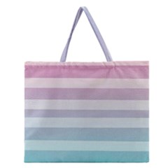 Colorful Horizontal Lines Zipper Large Tote Bag by Brittlevirginclothing