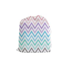 Colorful Wavy Lines Drawstring Pouches (medium) 