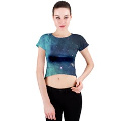 Space Crew Neck Crop Top by Brittlevirginclothing