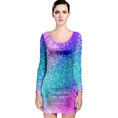 Rainbow Sparkles Long Sleeve Bodycon Dress