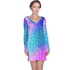 Rainbow Sparkles Long Sleeve Nightdress by Brittlevirginclothing