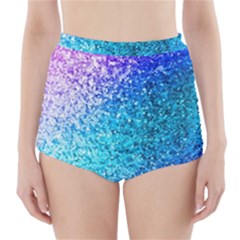 Rainbow Sparkles High-waisted Bikini Bottoms by Brittlevirginclothing