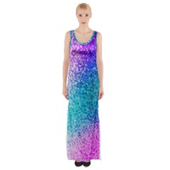 Rainbow Sparkles Maxi Thigh Split Dress by Brittlevirginclothing