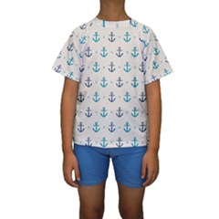 Sailor Anchor Kids  Short Sleeve Swimwear