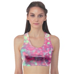 Colorful Sparkles Sports Bra by Brittlevirginclothing