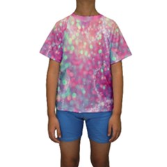 Colorful Sparkles Kids  Short Sleeve Swimwear by Brittlevirginclothing