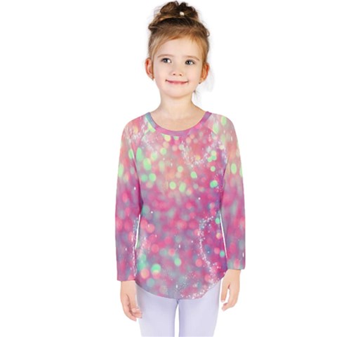 Colorful Sparkles Kids  Long Sleeve Tee by Brittlevirginclothing