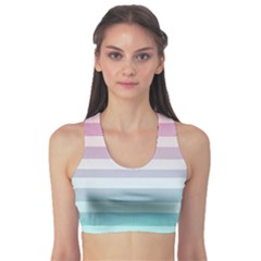 Colorful Vertical Lines Sports Bra by Brittlevirginclothing