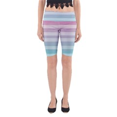 Colorful Vertical Lines Yoga Cropped Leggings by Brittlevirginclothing