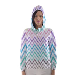 Colorful Wavy Lines Hooded Wind Breaker (women)