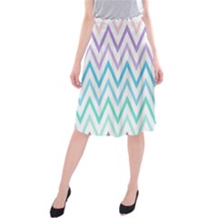 Colorful Wavy Lines Midi Beach Skirt