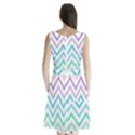 Colorful wavy lines Sleeveless Chiffon Waist Tie Dress View2