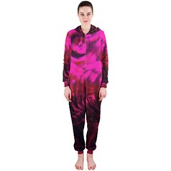 Abstract Bubble Background Hooded Jumpsuit (ladies) 