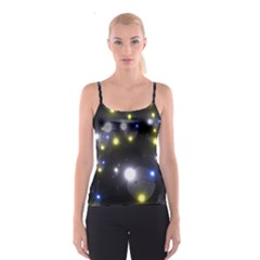 Abstract Dark Spheres Psy Trance Spaghetti Strap Top by Amaryn4rt