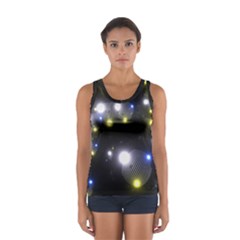Abstract Dark Spheres Psy Trance Women s Sport Tank Top  by Amaryn4rt
