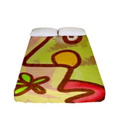 Abstract Faces Abstract Spiral Fitted Sheet (full/ Double Size)