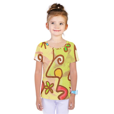 Abstract Faces Abstract Spiral Kids  One Piece Tee by Amaryn4rt