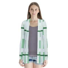 Abstract Green Squares Background Cardigans by Amaryn4rt