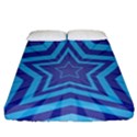 Abstract Starburst Blue Star Fitted Sheet (California King Size) View1