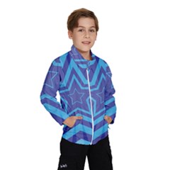 Abstract Starburst Blue Star Wind Breaker (kids)