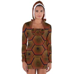 Art Psychedelic Pattern Women s Long Sleeve Hooded T-shirt by Amaryn4rt