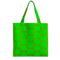 Bee Hive Texture Zipper Grocery Tote Bag by Amaryn4rt